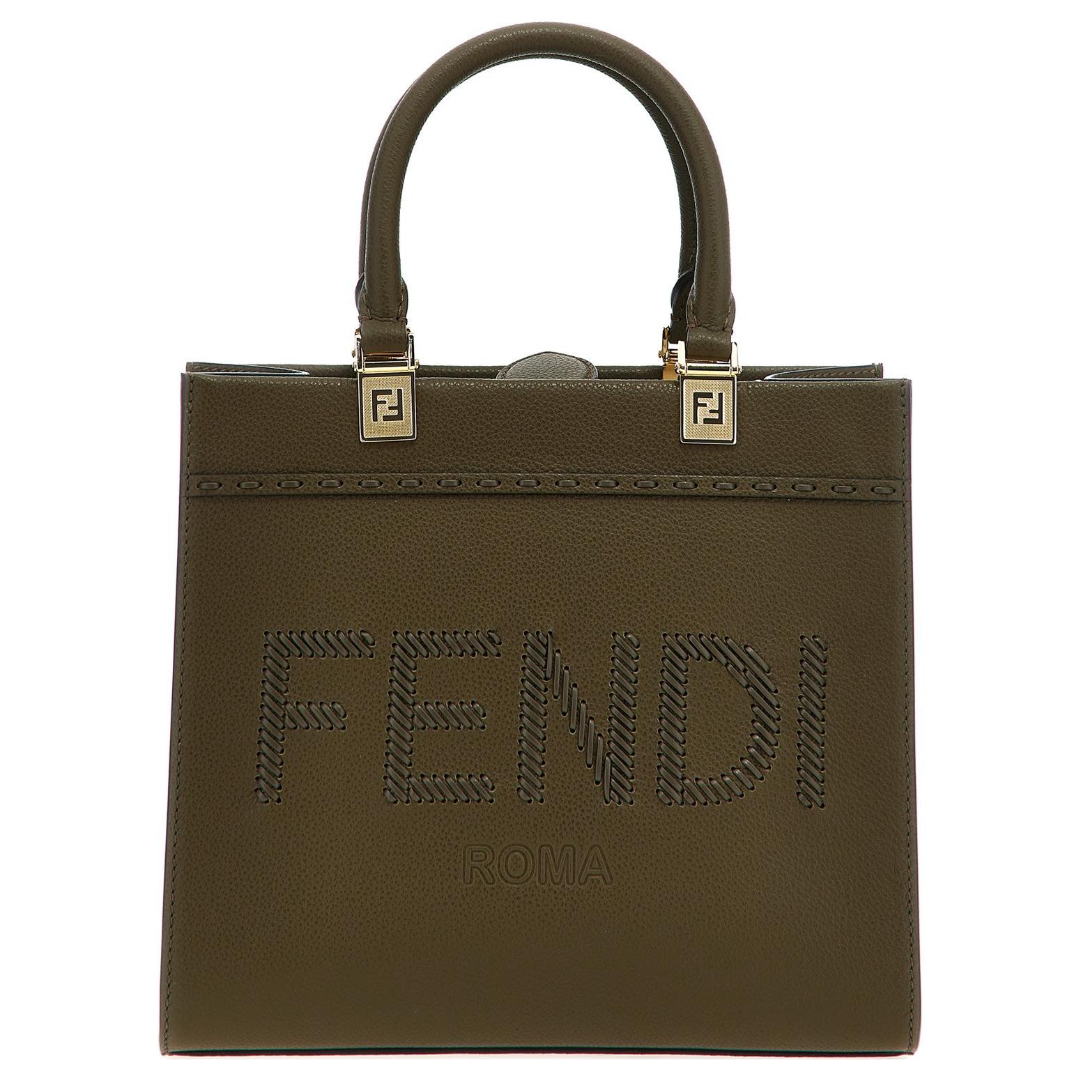 Кожаная сумка-шоппер маленького размера женская зеленая FENDI
Кожаная сумка-шоппер маленького размера женская зеленая FENDI