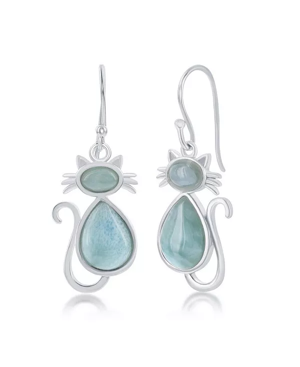 Серьги с ларимаром из стерлингового серебра Caribbean Treasures, blue
Серьги с ларимаром из стерлингового серебра Caribbean Treasures, blue