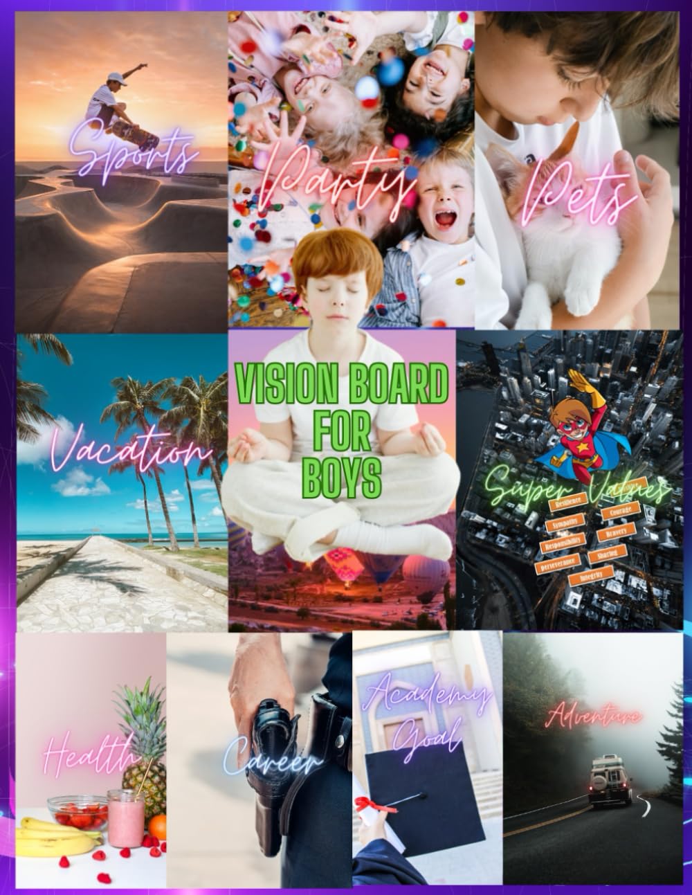 Vision Board Book For Boys (250+ pictures and affirmation quotes): Clip Art Magazine Of Photos, Images, And Motivational Words For Boys To Design ... Vision Board To Manifest Their Best Year Ever (Independently published)
Vision Board Book For Boys (250+ pictures and affirmation quotes): Clip Art Magazine Of Photos, Images, And Motivational Words For Boys To Design ... Vision Board To Manifest Their Best Year Ever (Independently published)