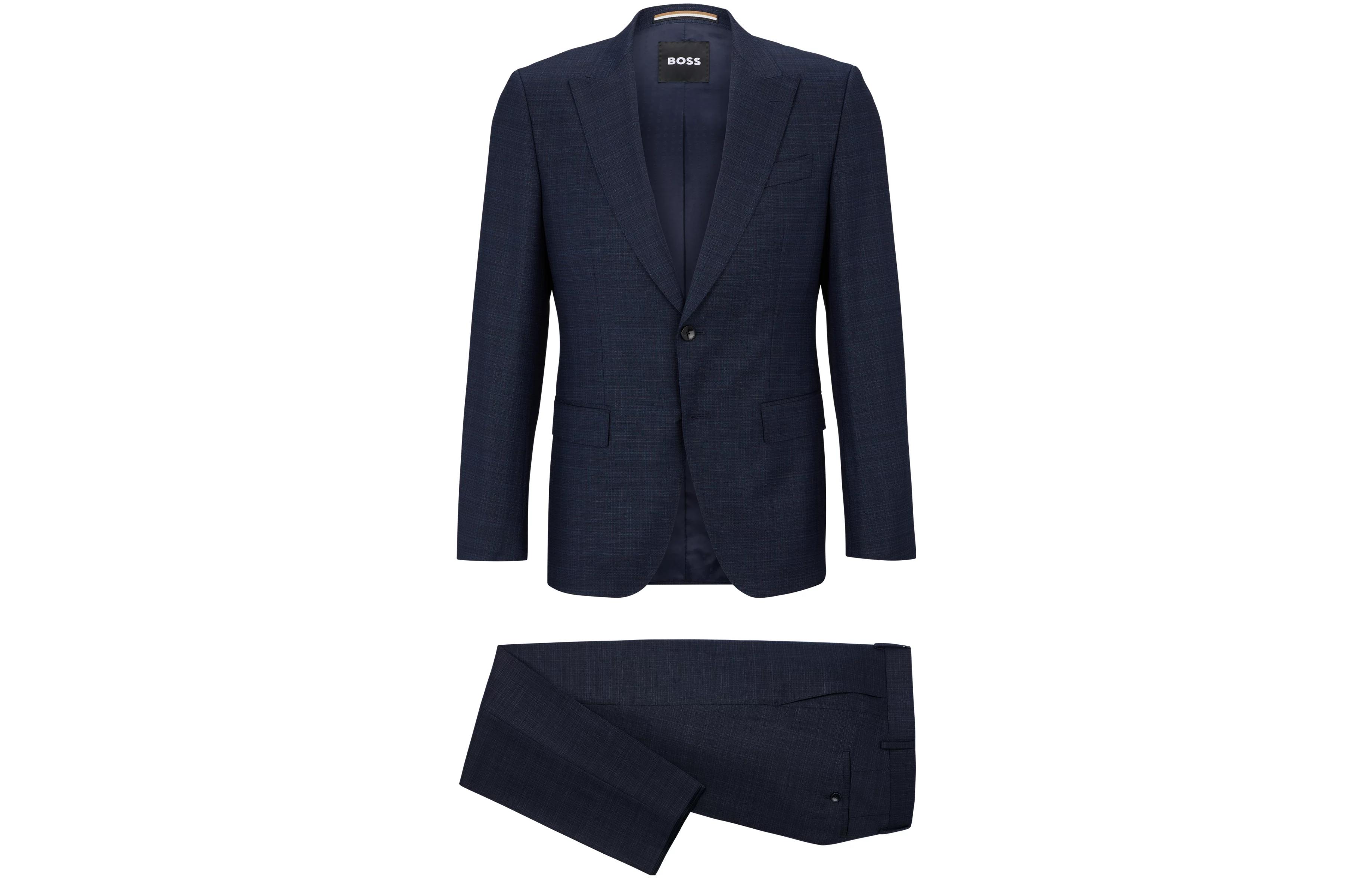 Однобортный костюм Boss HUGO BOSS, темно-синий
Однобортный костюм Boss HUGO BOSS, темно-синий