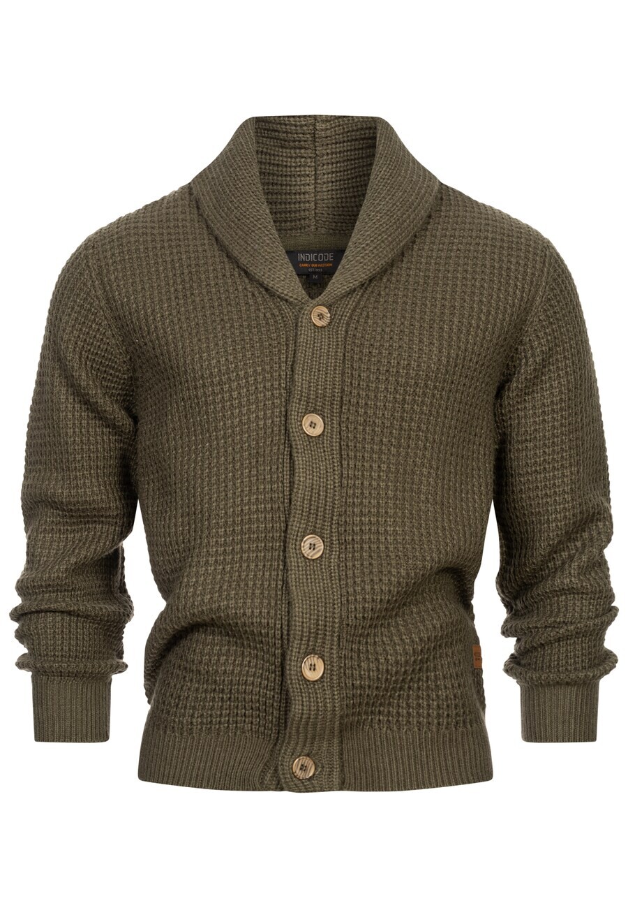 Вязаный кардиган INDICODE JEANS Knit Cardigan Brandox, оливковый 
Вязаный кардиган INDICODE JEANS Knit Cardigan Brandox, оливковый