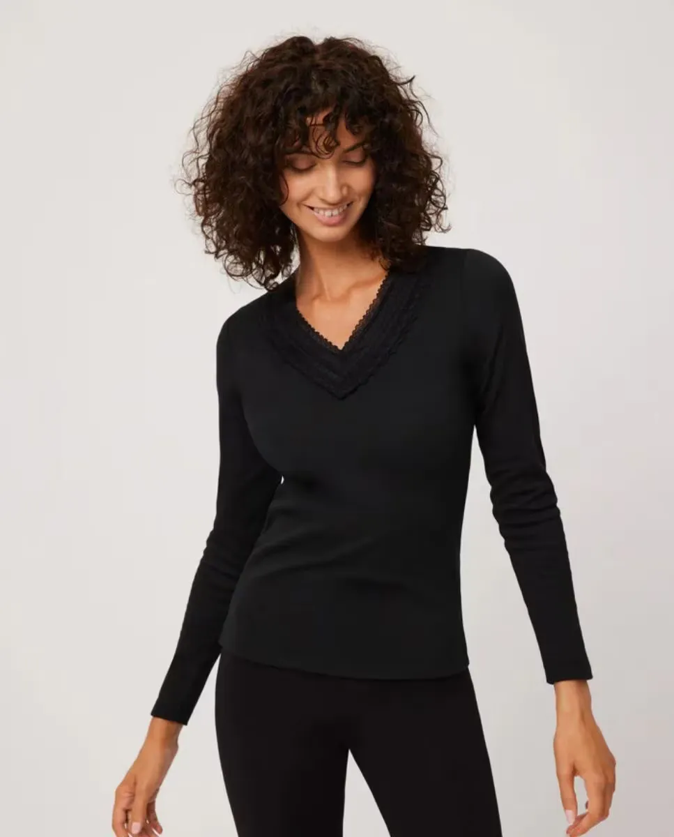 Теплая женская хлопковая футболка с длинными рукавами Ysabel Mora, черный
Теплая женская хлопковая футболка с длинными рукавами Ysabel Mora, черный