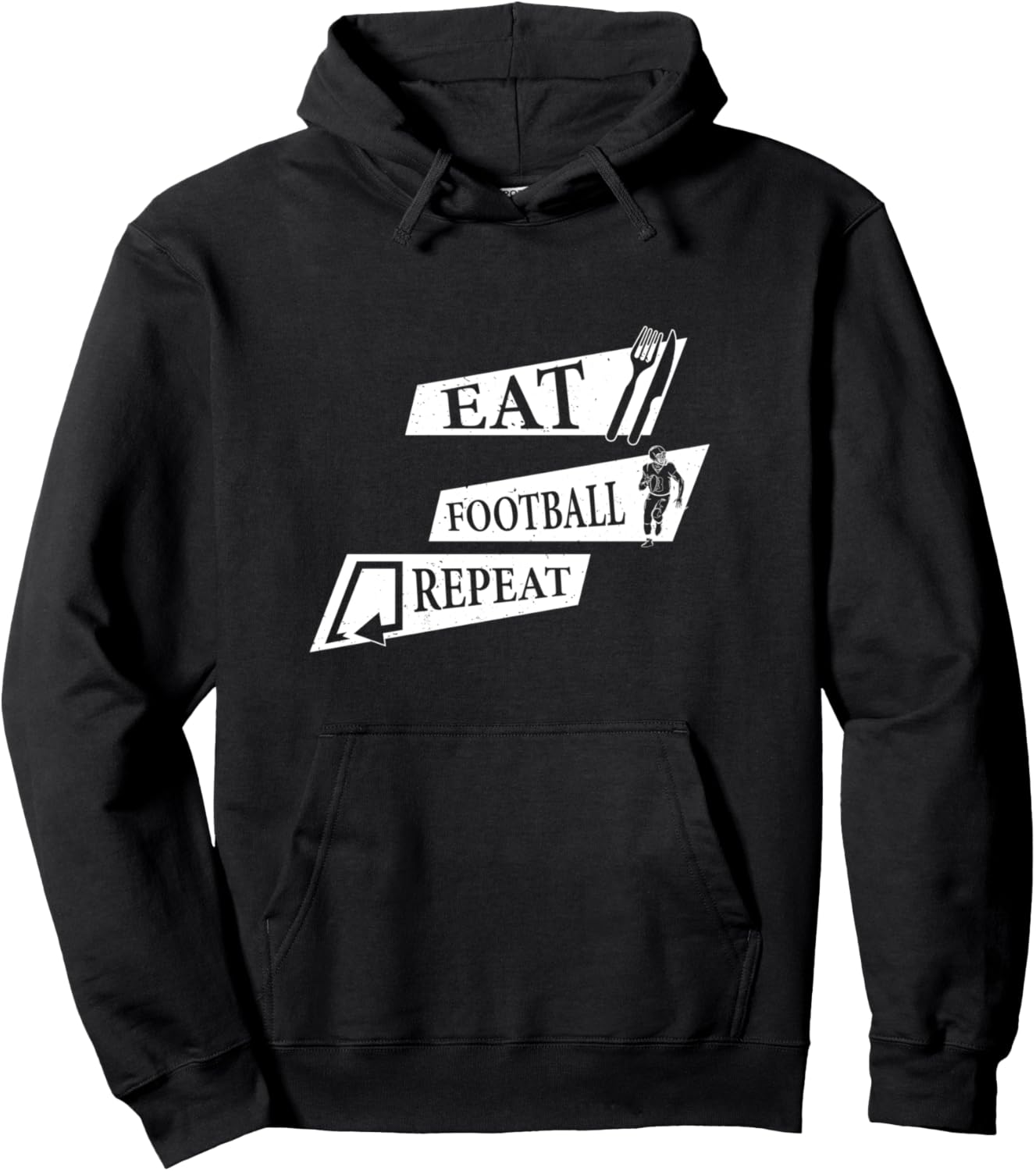 Eat Football Repeat - Толстовка с изображением американского футбольного матча American Football Player Football Season, черный
Eat Football Repeat - Толстовка с изображением американского футбольного матча American Football Player Football Season, черный
