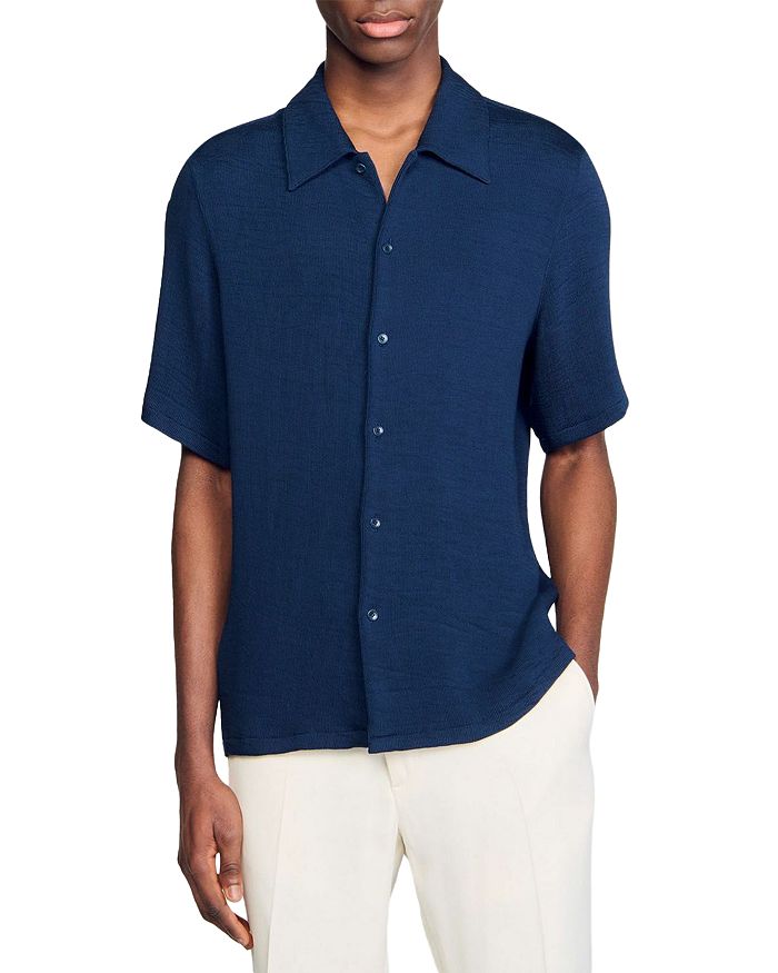 Мятую рубашку Sandro, синий
Мятую рубашку Sandro, синий