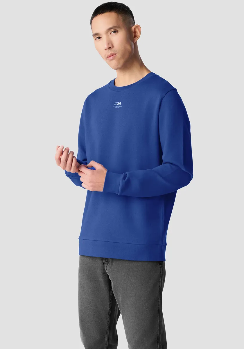 Свитер BMW с круглым вырезом и широким поясом на манжетах, синий
Свитер BMW с круглым вырезом и широким поясом на манжетах, синий