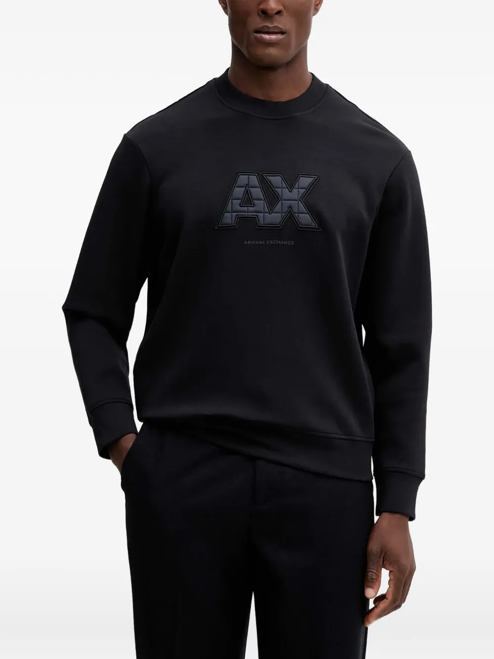 Стеганый свитшот с логотипом Armani Exchange, черный
Стеганый свитшот с логотипом Armani Exchange, черный