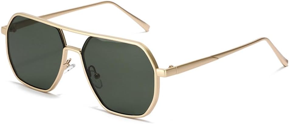 Ретро металлические солнцезащитные очки с двойной перемычкой, многоугольные, женские, с защитой от УФ-излучения UV400, модные мужские солнцезащитные очки HVTVTLA, Golden Dark Green
Ретро металлические солнцезащитные очки с двойной перемычкой, многоугольные, женские, с защитой от УФ-излучения UV400, модные мужские солнцезащитные очки HVTVTLA, Golden Dark Green