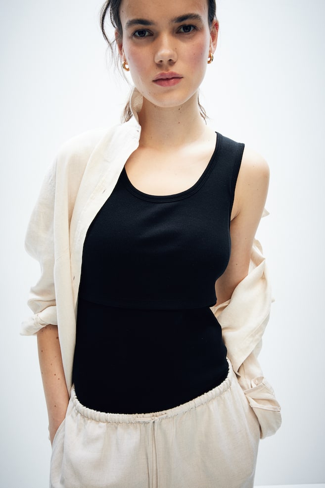 Майка для кормящей мамы H&M, черный
Майка для кормящей мамы H&M, черный