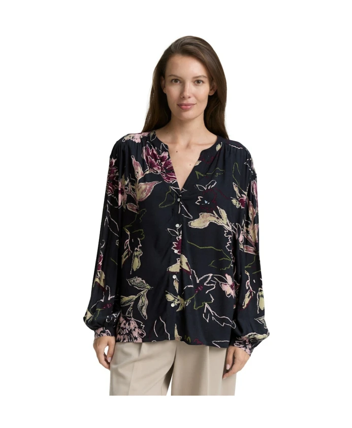 Блузка свободного кроя Tom Tailor, мультиколор
Блузка свободного кроя Tom Tailor, мультиколор