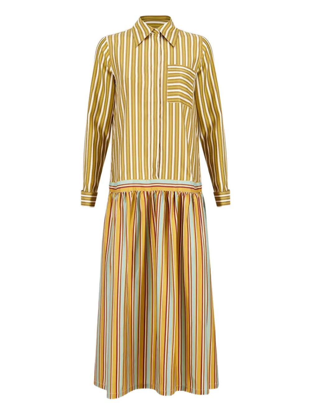 Полосатое платье-рубашка Rosalia А-силуэта Paula, желтый
Полосатое платье-рубашка Rosalia А-силуэта Paula, желтый