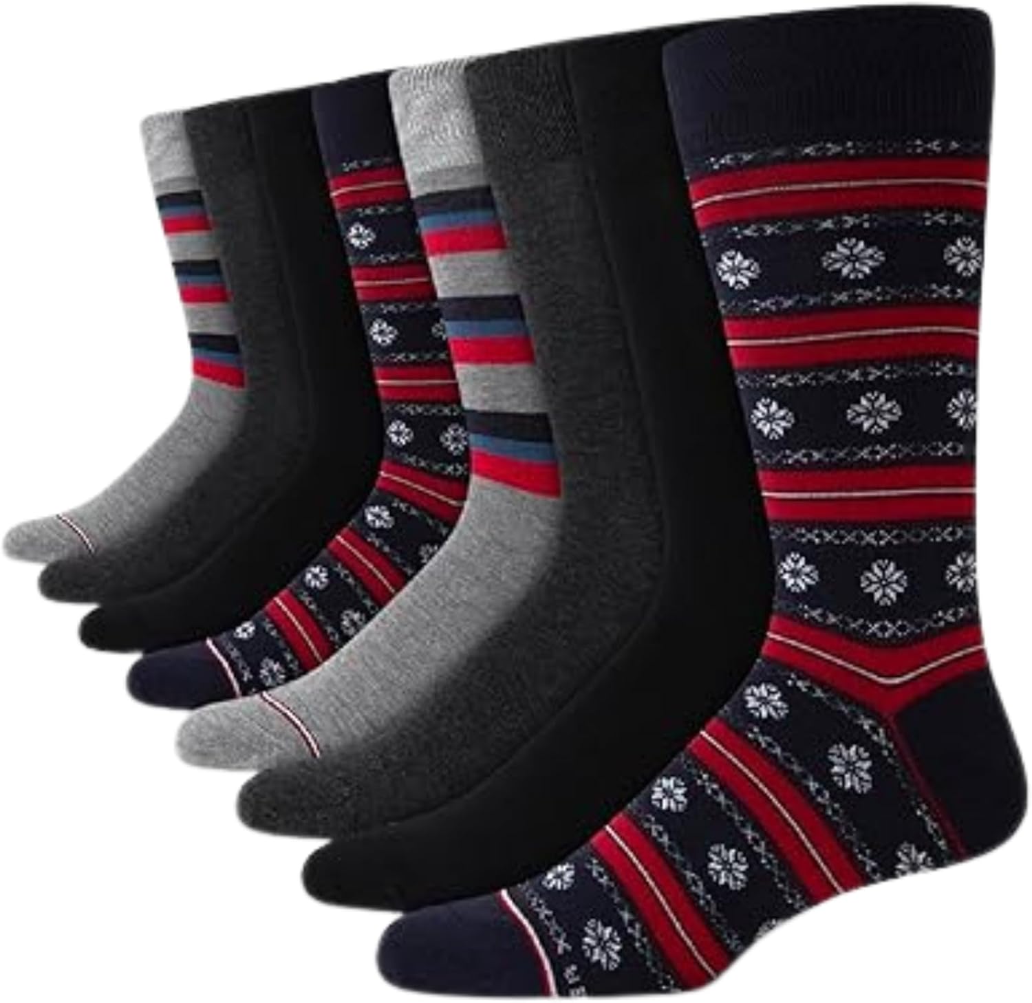Мужские носки Tommy Hilfiger - 8 пар стильных мужских носков, дышащие, влагоотводящие и эластичные, размеры 7-12, Navy Assorted
Мужские носки Tommy Hilfiger - 8 пар стильных мужских носков, дышащие, влагоотводящие и эластичные, размеры 7-12, Navy Assorted