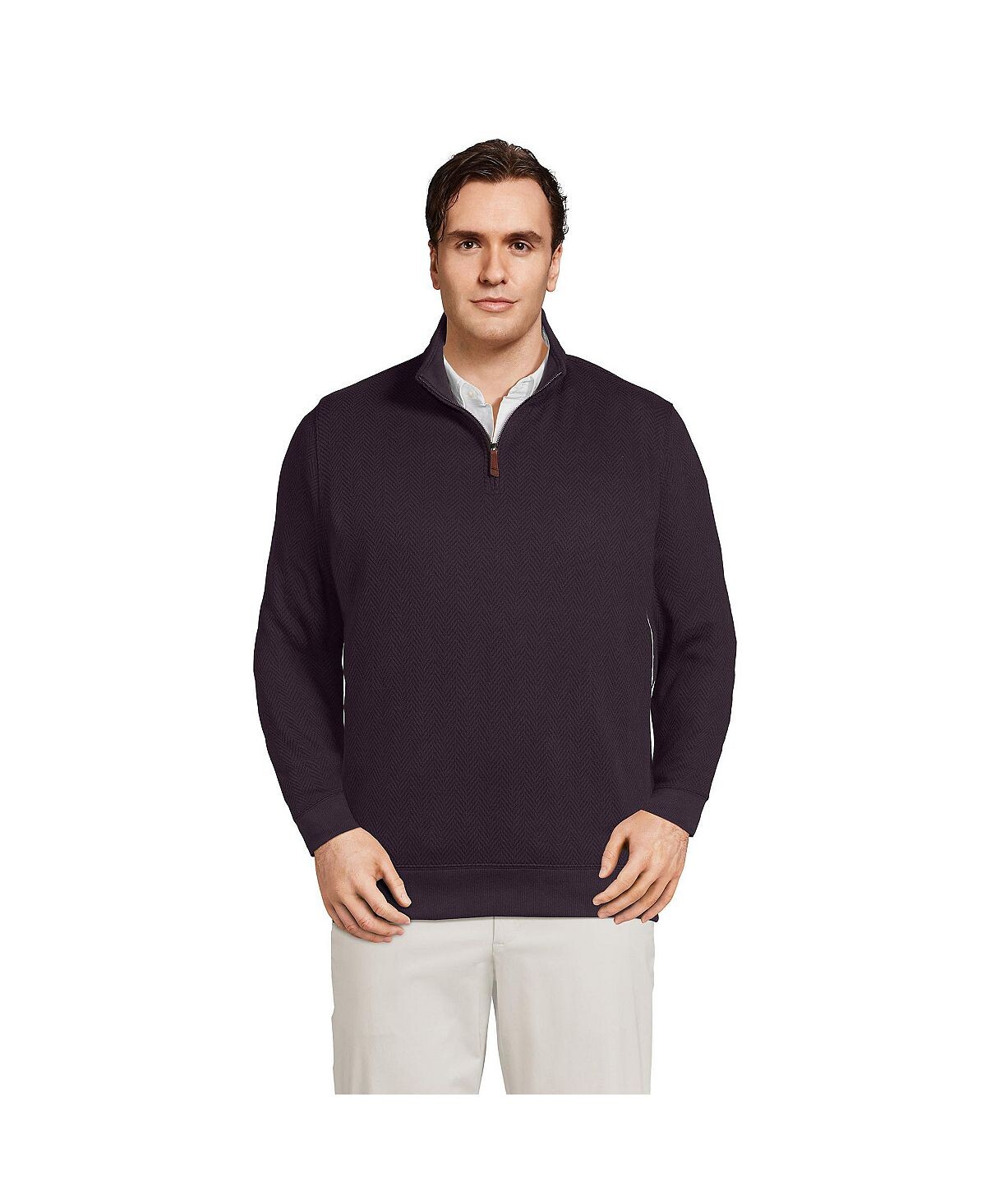 Мужской свитер с молнией на четверть в рубчик для больших и высоких размеров Bedford Lands' End
Мужской свитер с молнией на четверть в рубчик для больших и высоких размеров Bedford Lands' End