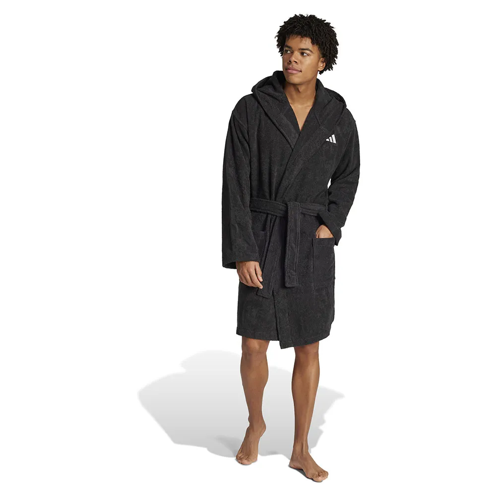 Халат с капюшоном adidas, черный
Халат с капюшоном adidas, черный