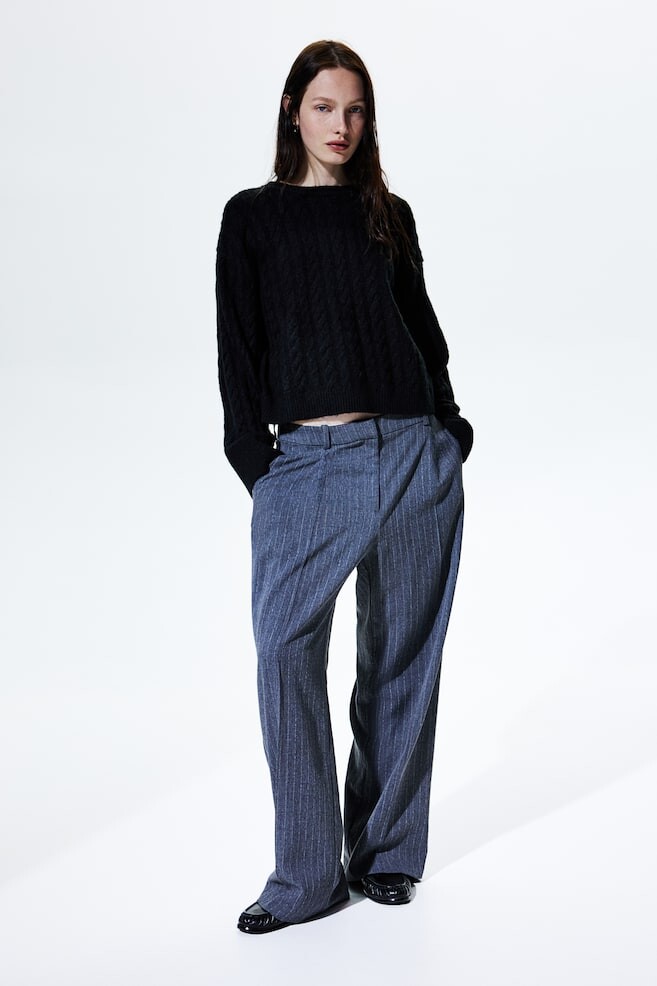 Свитер косой вязки H&M, черный
Свитер косой вязки H&M, черный