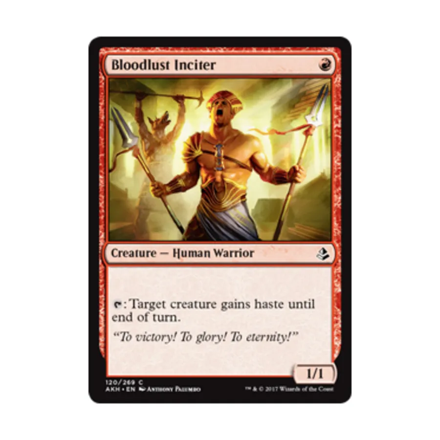 CCG Разжигатель жажды крови (С) (Фольга), MTG - Amonkhet 
CCG Разжигатель жажды крови (С) (Фольга), MTG - Amonkhet