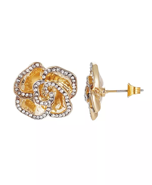 Серьги-Гвоздики с цветами, инкрустированные золотыми кристаллами Adornia, gold
Серьги-Гвоздики с цветами, инкрустированные золотыми кристаллами Adornia, gold