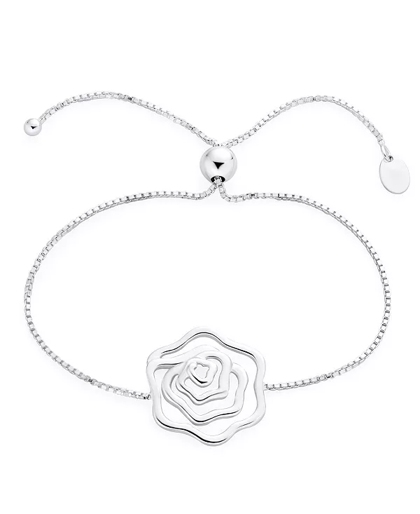 Нежный браслет-боло в виде цветка сада с открытой розой, из стерлингового серебра, регулируемый Bling Jewelry, silver
Нежный браслет-боло в виде цветка сада с открытой розой, из стерлингового серебра, регулируемый Bling Jewelry, silver