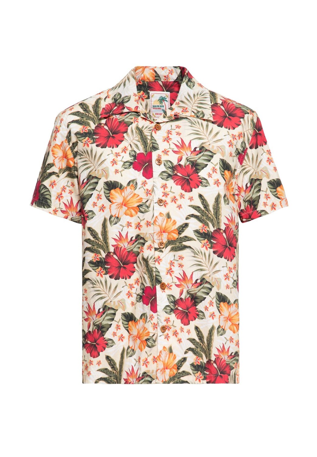 Гавайская рубашка в тропическом гавайском стиле KING KEROSIN, кремовый
Гавайская рубашка в тропическом гавайском стиле KING KEROSIN, кремовый