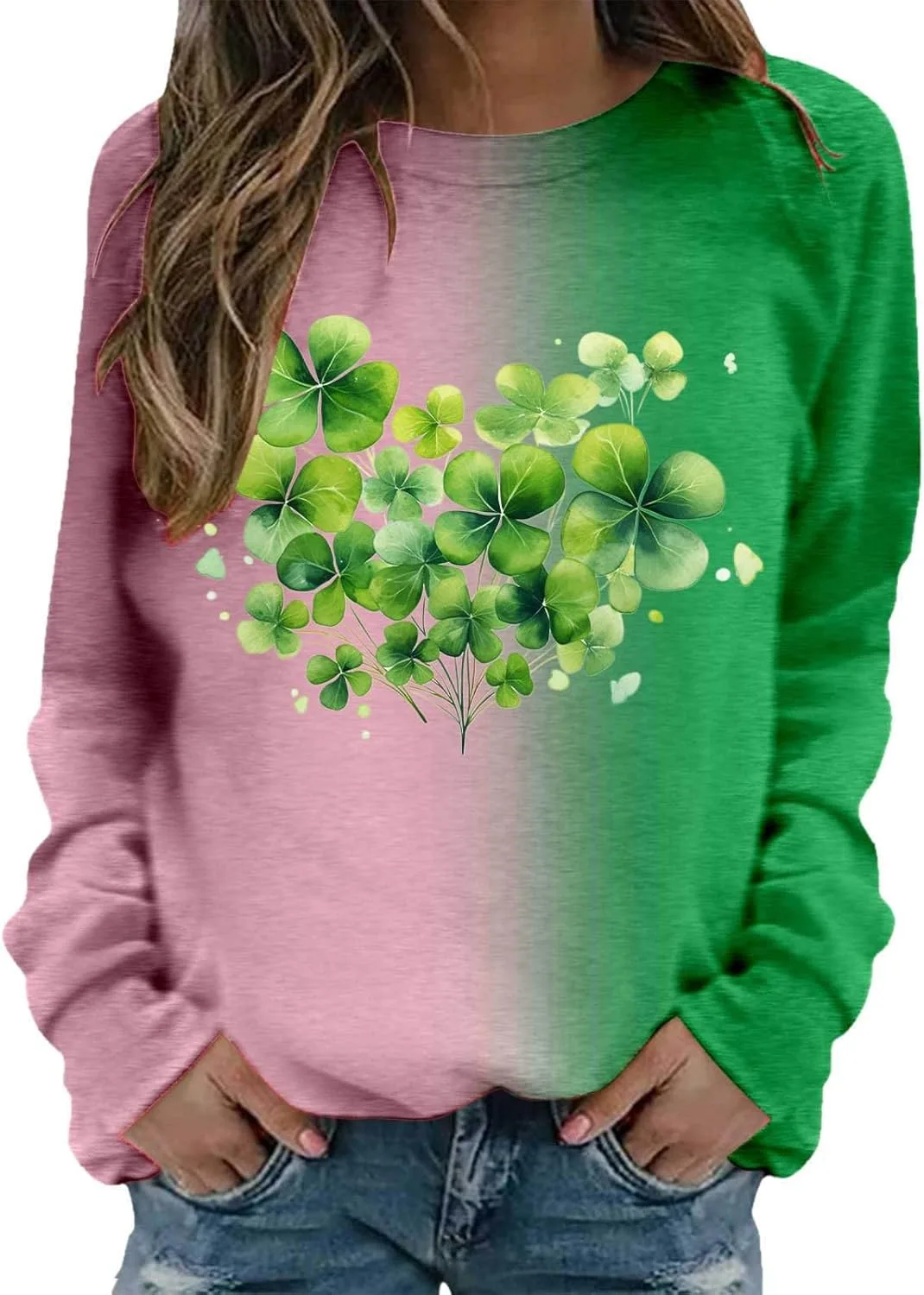 Женский худи с длинным рукавом и 3D принтом в виде ирландского трилистника
Женский худи с длинным рукавом и 3D принтом в виде ирландского трилистника