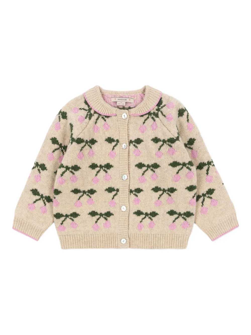 Вязаный кардиган Belou с вишневым принтом и воротником Konges Sløjd, нейтральный
Вязаный кардиган Belou с вишневым принтом и воротником Konges Sløjd, нейтральный