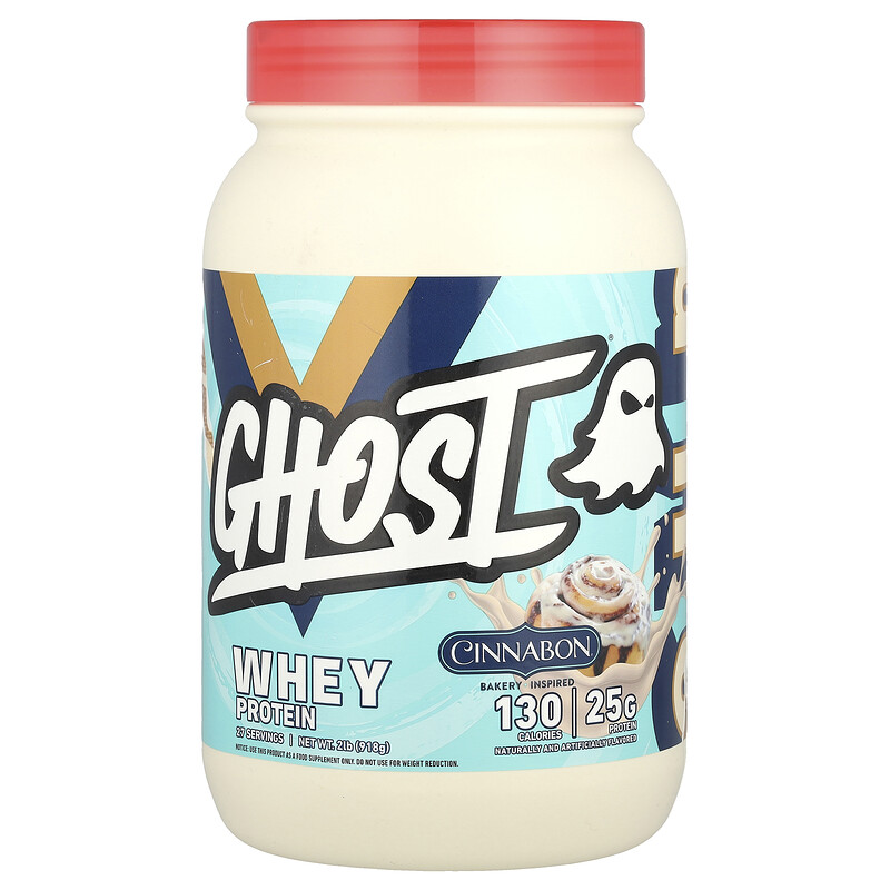Ghost, Порошок из сывороточного протеина, Cinnabon, 918 г (2 фунта)
Ghost, Порошок из сывороточного протеина, Cinnabon, 918 г (2 фунта)