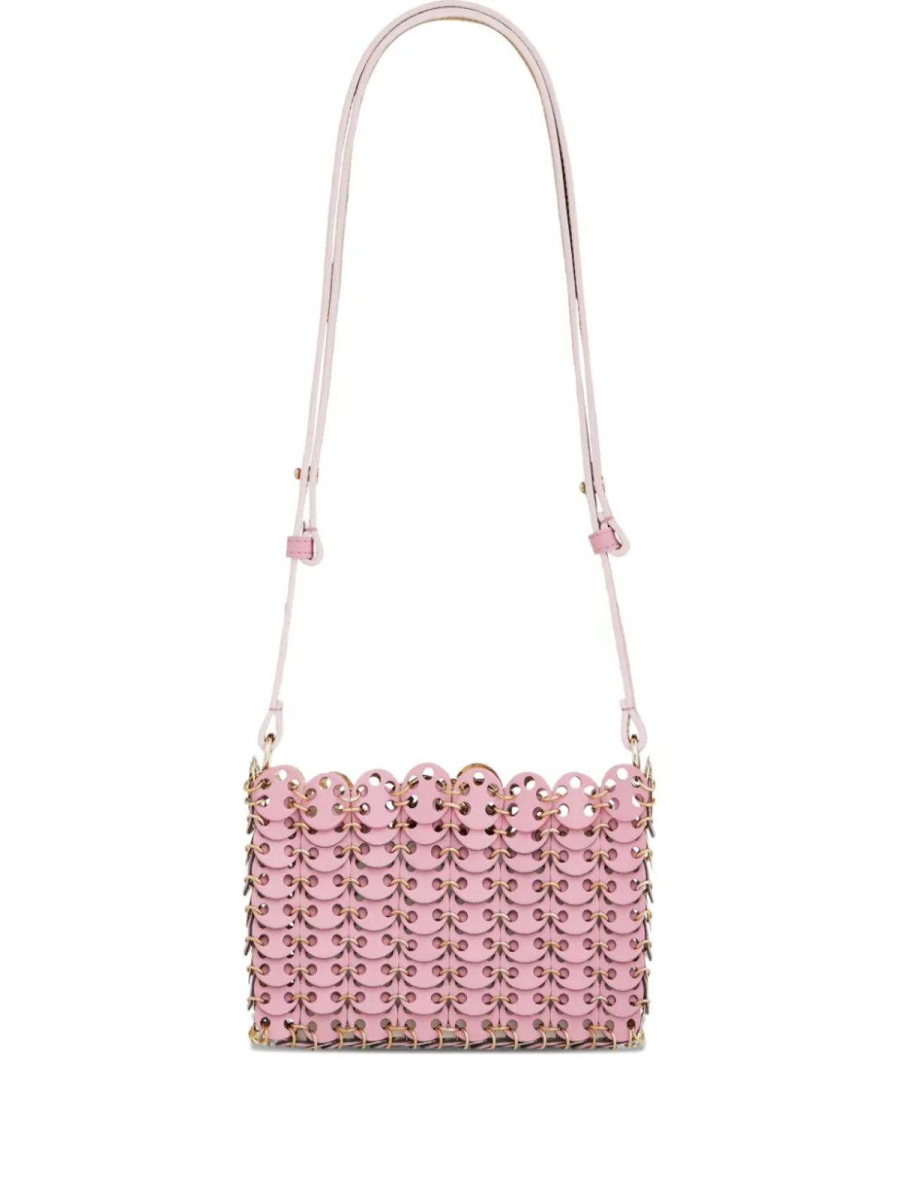 Сумка через плечо с эффектом кольчуги Rabanne, розовый
Сумка через плечо с эффектом кольчуги Rabanne, розовый