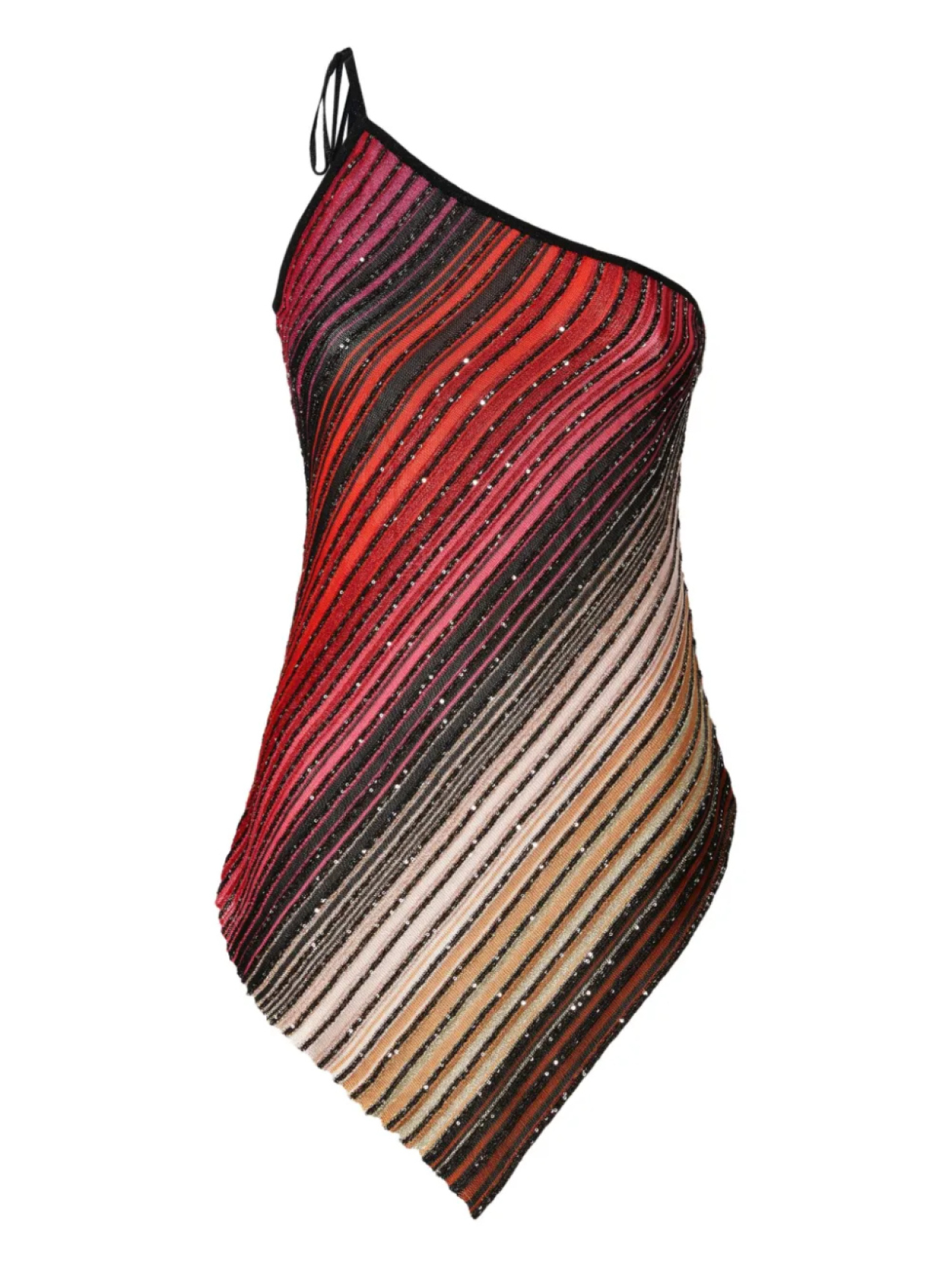 Полосатый топ на одно плечо Missoni, черный
Полосатый топ на одно плечо Missoni, черный