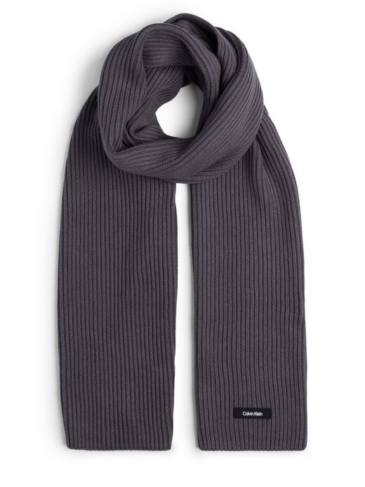 Шарф с кашемировым наполнением Calvin Klein, серый 
Шарф с кашемировым наполнением Calvin Klein, серый