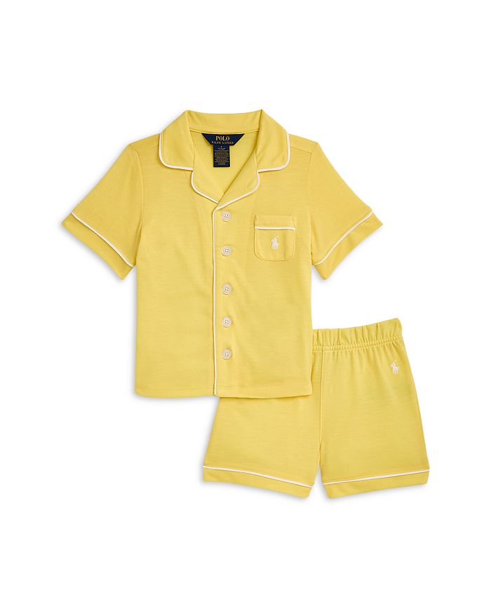 Детский пижамный комплект для девочки: футболка с коротким рукавом и шорты Polo Ralph Lauren, желтый
Детский пижамный комплект для девочки: футболка с коротким рукавом и шорты Polo Ralph Lauren, желтый