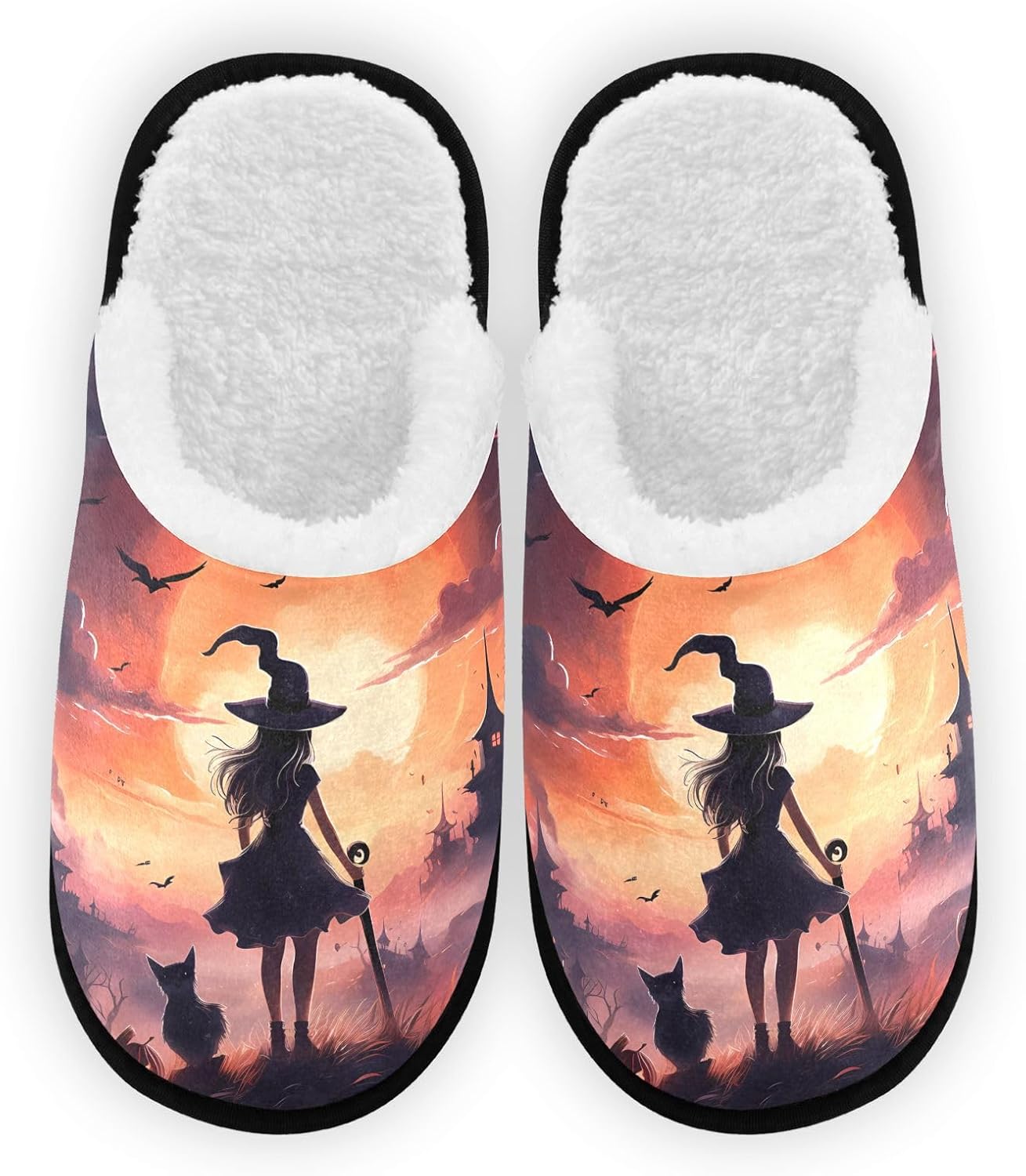 Мягкие тапочки FENOCHE в виде тыквы с ведьмой на Хэллоуин для женщин и мужчин, теплые и удобные, для путешествий и спа, нескользящие домашние тапочки, Multicolor
Мягкие тапочки FENOCHE в виде тыквы с ведьмой на Хэллоуин для женщин и мужчин, теплые и удобные, для путешествий и спа, нескользящие домашние тапочки, Multicolor