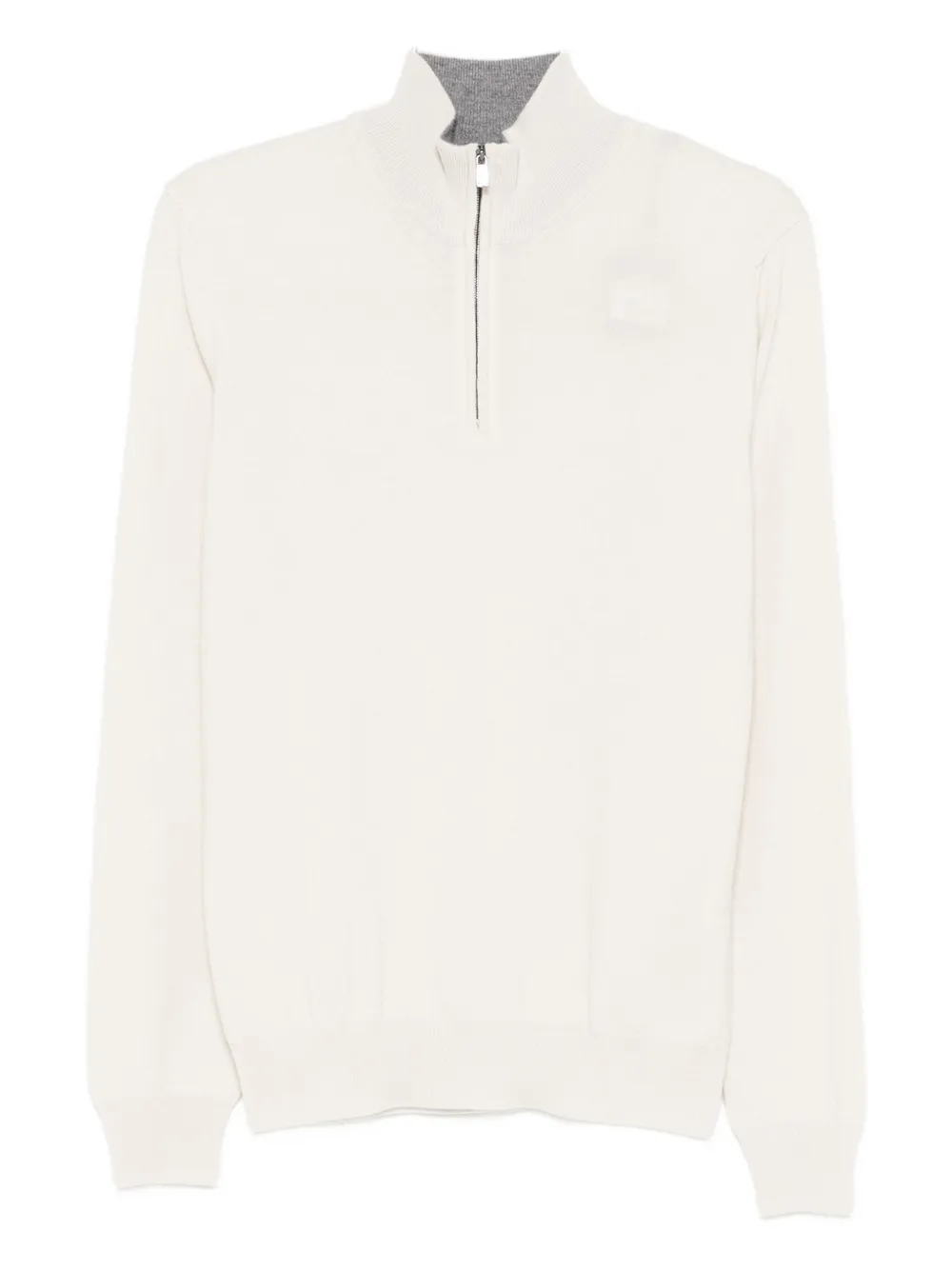 Кашемировый свитер с воротником на молнии Corneliani, нейтральный
Кашемировый свитер с воротником на молнии Corneliani, нейтральный