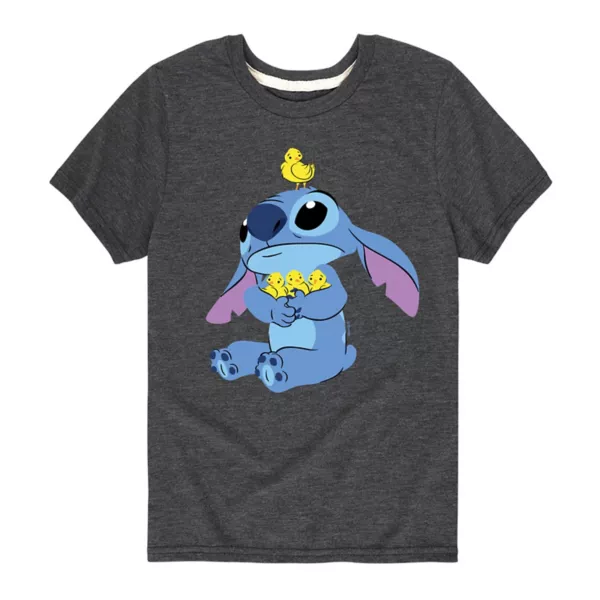 Футболка с рисунком пасхальных цыплят «Лило и Стич» для мальчиков 8-20 лет Disney, серый
Футболка с рисунком пасхальных цыплят «Лило и Стич» для мальчиков 8-20 лет Disney, серый