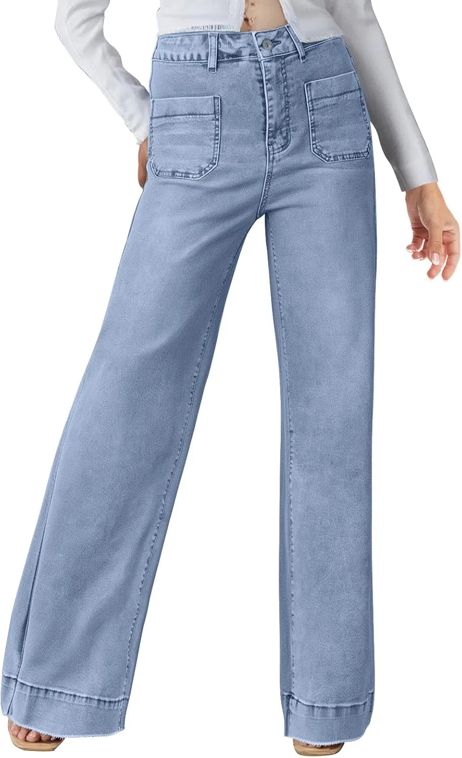 Женские джинсы Wide Leg High Waist Stretchy Straight Leg с карманами
Женские джинсы Wide Leg High Waist Stretchy Straight Leg с карманами