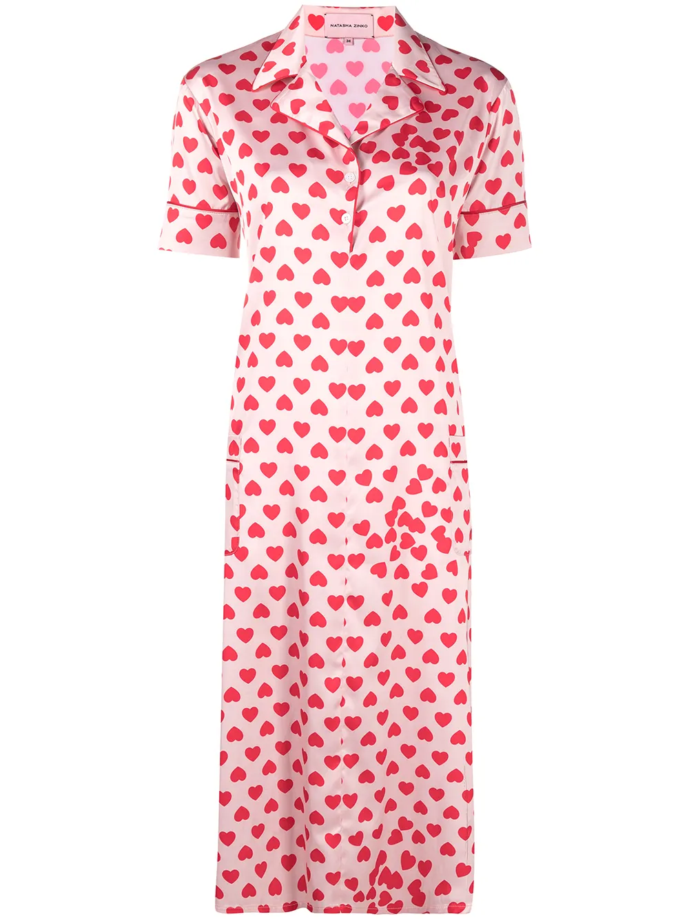 Атласное платье-рубашка с принтом Natasha Zinko, нейтральный
Атласное платье-рубашка с принтом Natasha Zinko, нейтральный