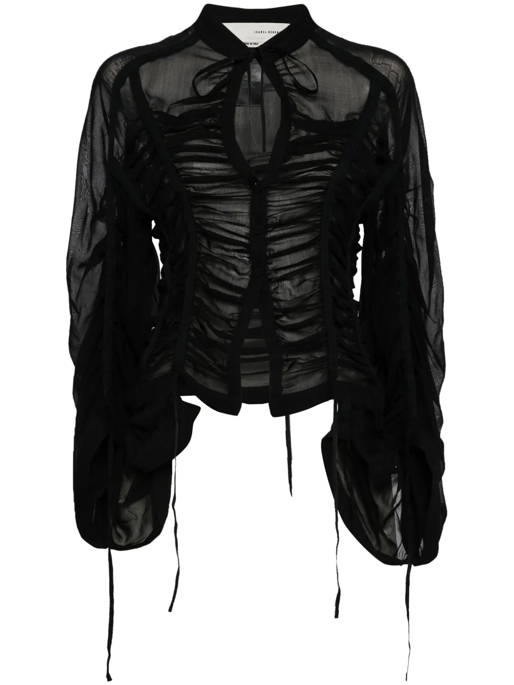 Драпированный топ с ремешками Isabel Benenato, черный
Драпированный топ с ремешками Isabel Benenato, черный