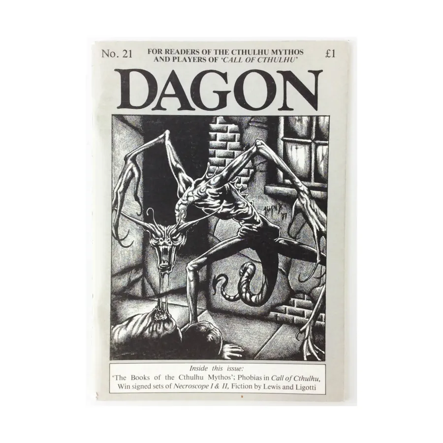 Журнал #21 "Phobias in Call of Cthulhu Books of the Cthulhu Mythos", Dagon - Call of Cthulhu Fanzine
Журнал #21 "Phobias in Call of Cthulhu Books of the Cthulhu Mythos", Dagon - Call of Cthulhu Fanzine