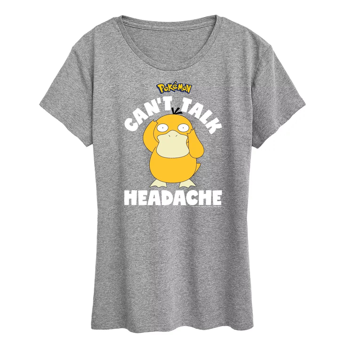 Женская футболка с рисунком Pokemon Psyduck «Не могу говорить о головной боли» Licensed Character
Женская футболка с рисунком Pokemon Psyduck «Не могу говорить о головной боли» Licensed Character