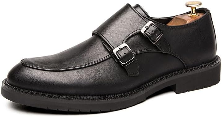 Мужские кожаные туфли Santimon с двойной пряжкой-монк, слипоны, и повседневные, удобные, для делового и повседневного ношения, черный
Мужские кожаные туфли Santimon с двойной пряжкой-монк, слипоны, и повседневные, удобные, для делового и повседневного ношения, черный