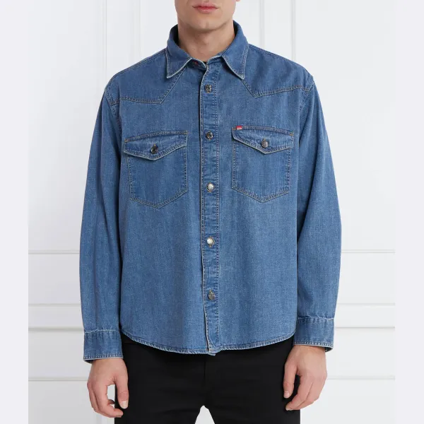 Рубашка Elpazo классического кроя джинсовая ткань Hugo, синий
Рубашка Elpazo классического кроя джинсовая ткань Hugo, синий