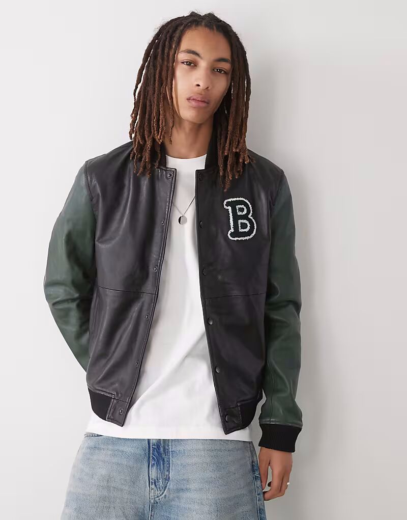 Куртка-бомбер Barneys Originals из натуральной кожи черного и зеленого цветов, Черный, Куртка-бомбер Barneys Originals из натуральной кожи черного и зеленого цветов
Куртка-бомбер Barneys Originals из натуральной кожи черного и зеленого цветов, Черный, Куртка-бомбер Barneys Originals из натуральной кожи черного и зеленого цветов