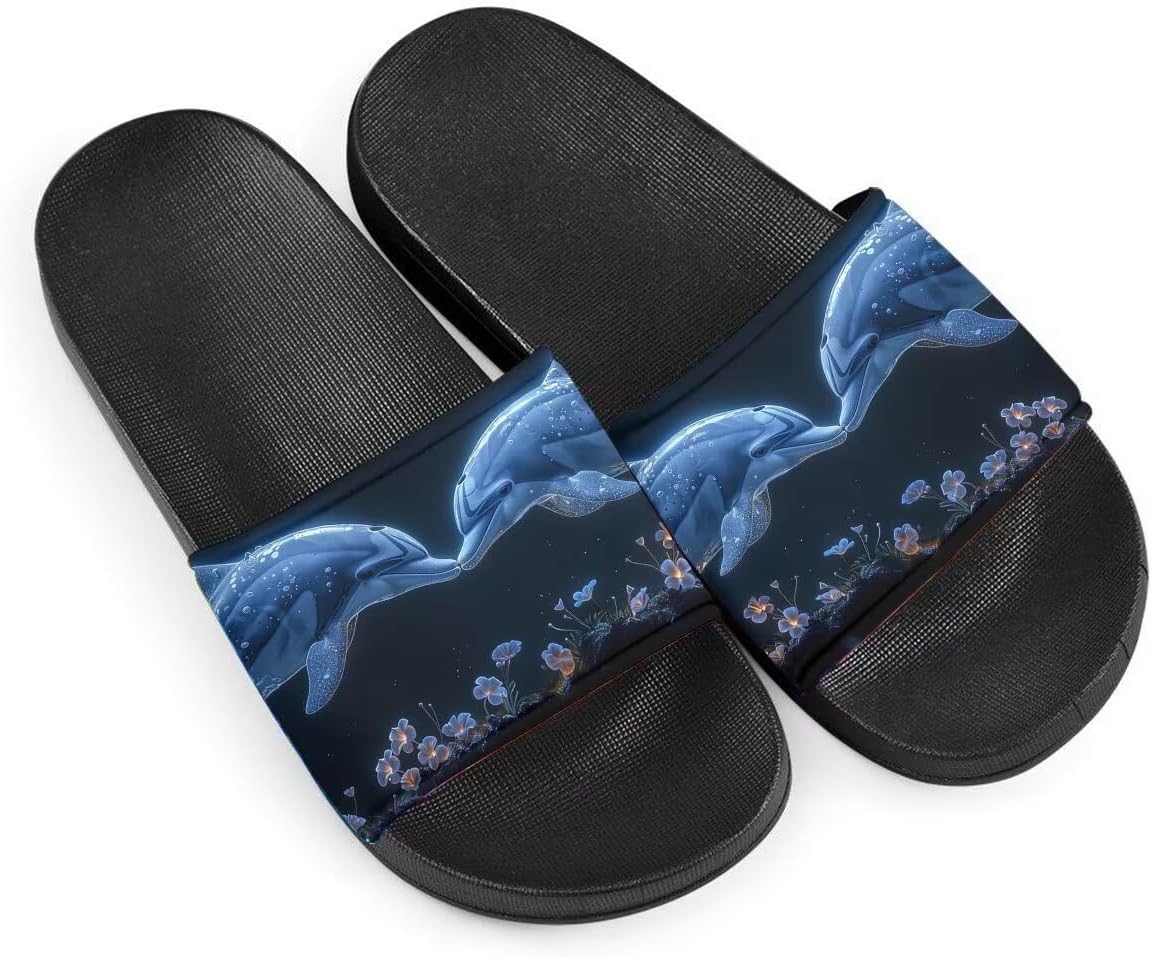 Женские шлепанцы слайд Нескользящие Синие дельфины Летние домашние тапочки для девочек Шлепанцы с пристраиванием Getelinseng
Женские шлепанцы слайд Нескользящие Синие дельфины Летние домашние тапочки для девочек Шлепанцы с пристраиванием Getelinseng