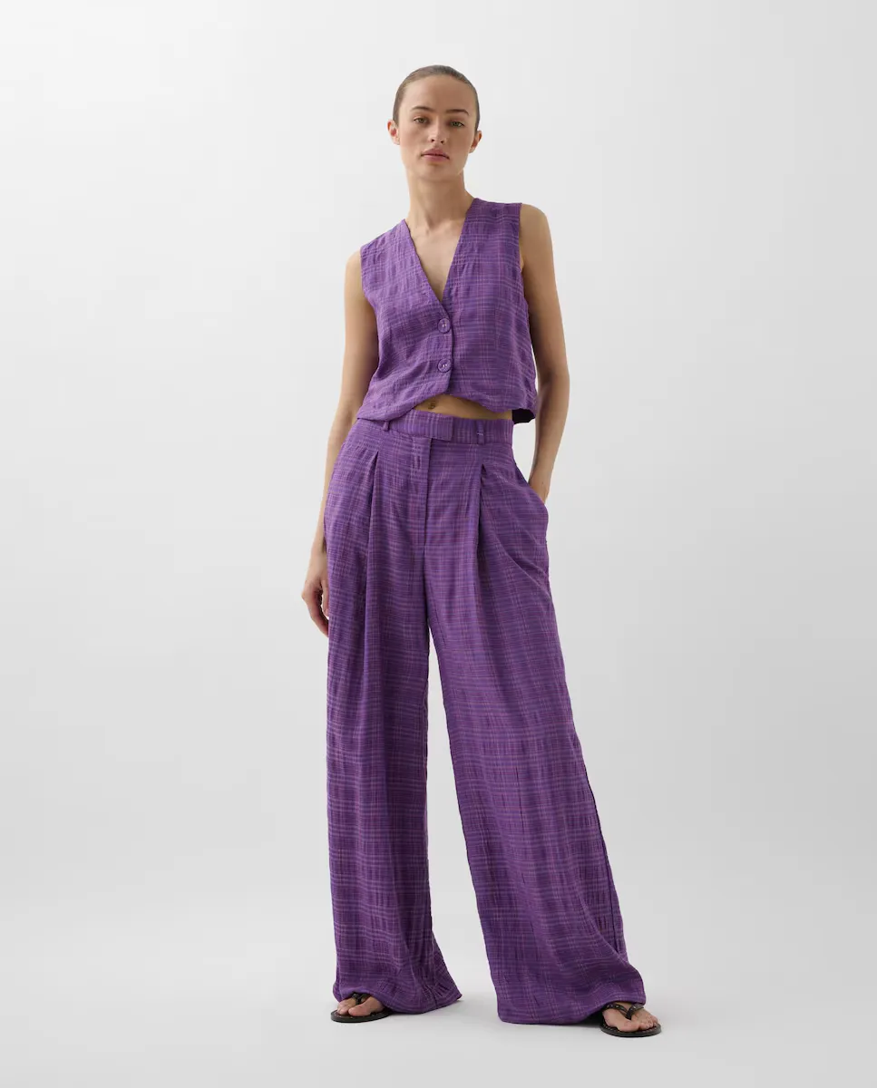 Женские брюки прямого кроя с клетчатой молнией Scalpers, фиолетовый
Женские брюки прямого кроя с клетчатой молнией Scalpers, фиолетовый