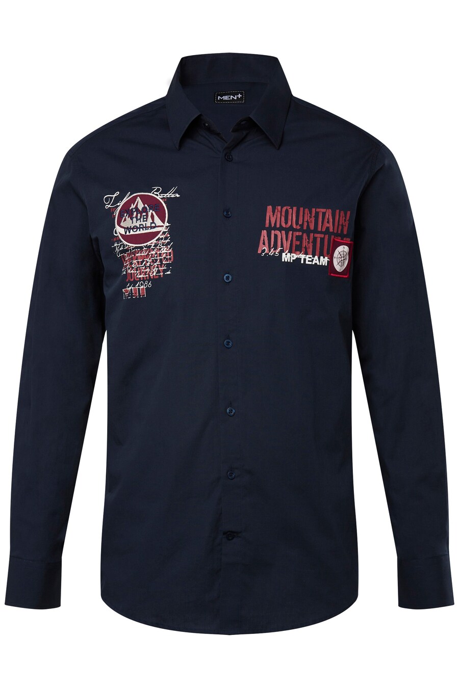 Рубашка на пуговицах Men Plus, пятнистый синий
Рубашка на пуговицах Men Plus, пятнистый синий