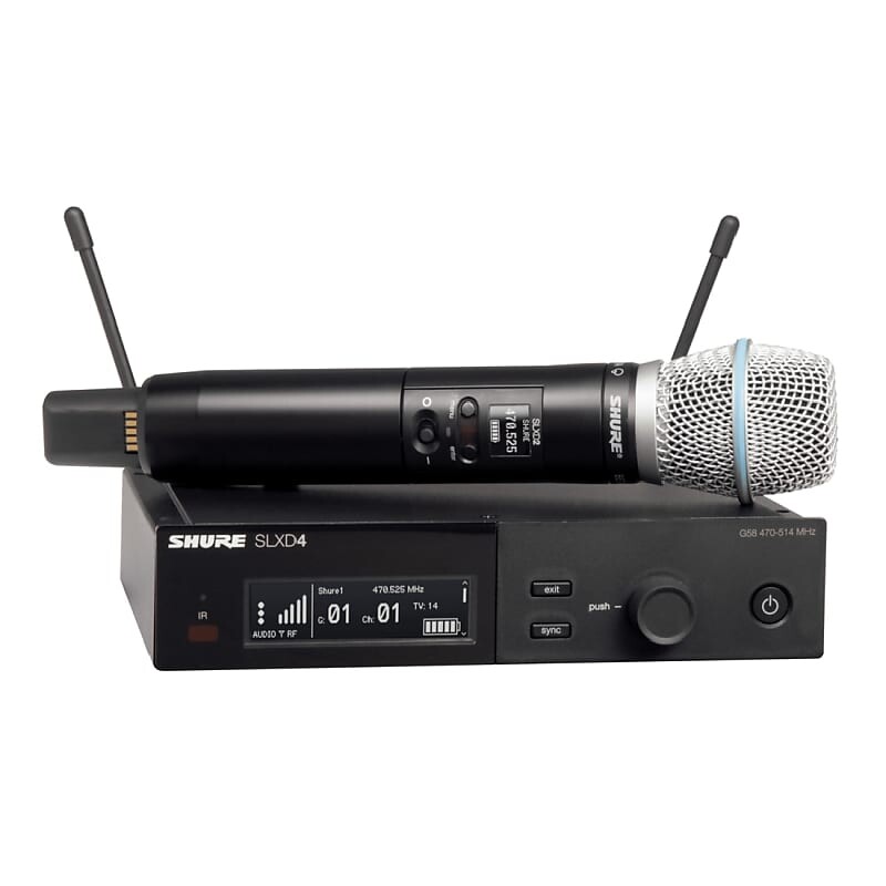 Микрофон Shure SLXD24/Beta87A Single Handheld Microphone System - G58
Микрофон Shure SLXD24/Beta87A Single Handheld Microphone System - G58