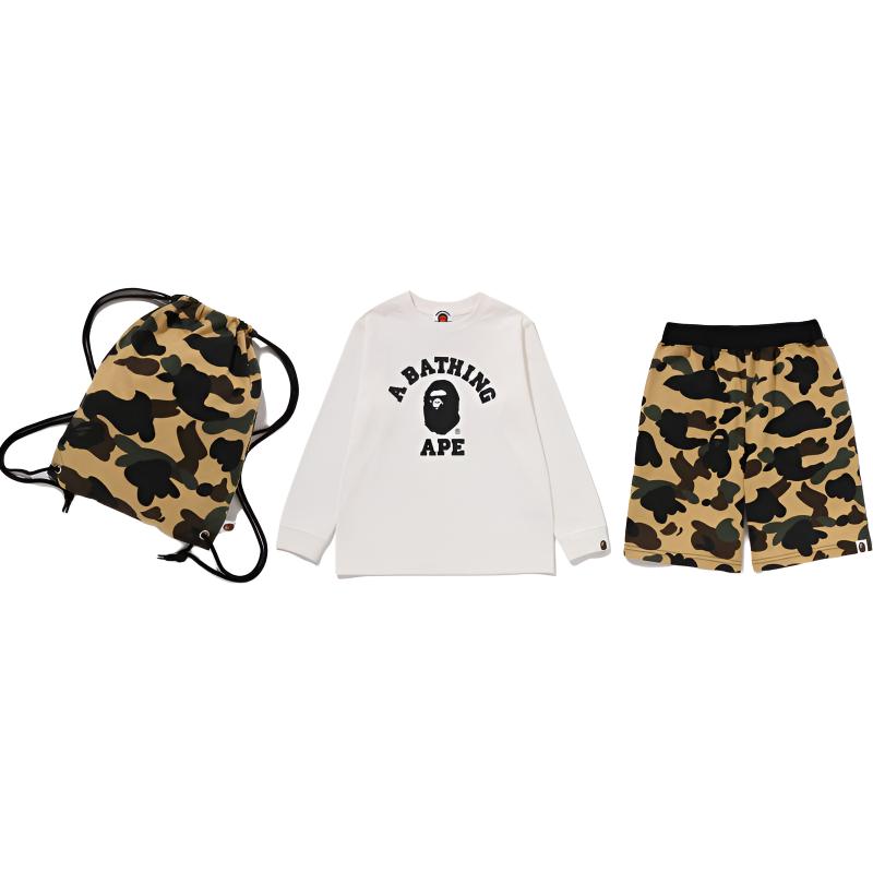 Детская повседневная спортивная одежда с круглым вырезом, умеренной высоты A Bathing Ape, желтый yex
Детская повседневная спортивная одежда с круглым вырезом, умеренной высоты A Bathing Ape, желтый yex