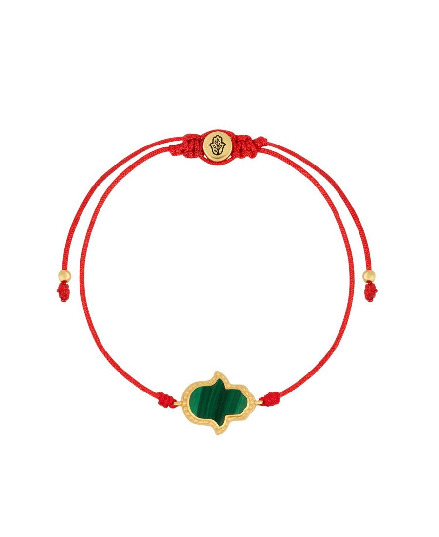 Браслет из красной малахитовой нити с надписью Благословен миром и изображением Хамсы Karma and Luck, Red/Green
Браслет из красной малахитовой нити с надписью Благословен миром и изображением Хамсы Karma and Luck, Red/Green