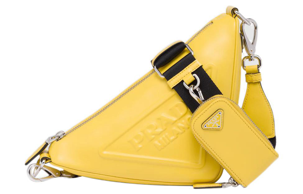 Prada Треугольная кожаная сумка через плечо, женская сумка-кроссбоди, ярко-желтого цвета
Prada Треугольная кожаная сумка через плечо, женская сумка-кроссбоди, ярко-желтого цвета