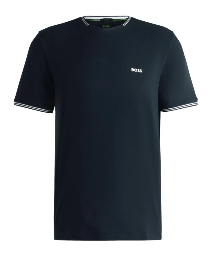 Футболка с полосатым логотипом синего цвета. Hugo, синий
Футболка с полосатым логотипом синего цвета. Hugo, синий