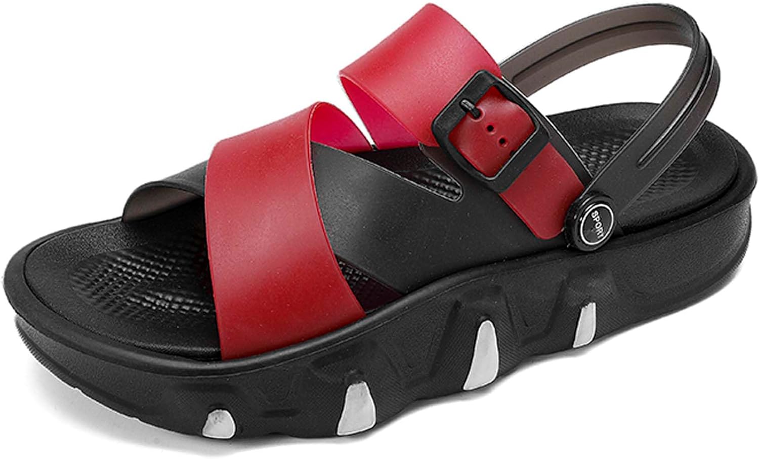 Мужские сандалии летние для улицы и пляжа, противоскользящие, регулируемые, универсальные, с ремешками, мягкие и удобные с открытым носком, массивные сандалии, сандалии для женщин с поддержкой свода стопы Generic, черный/красный
Мужские сандалии летние для улицы и пляжа, противоскользящие, регулируемые, универсальные, с ремешками, мягкие и удобные с открытым носком, массивные сандалии, сандалии для женщин с поддержкой свода стопы Generic, черный/красный