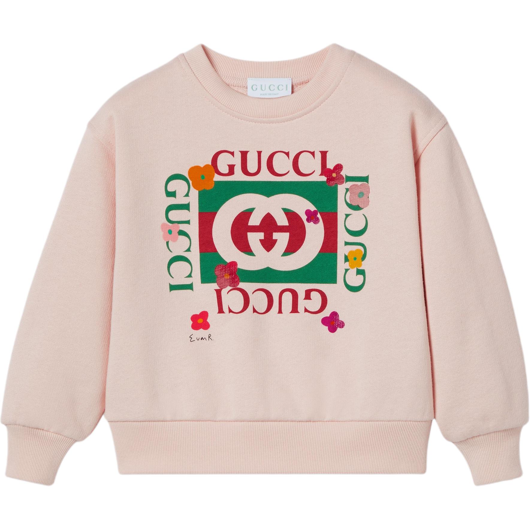 Детский хлопковый свитшот с принтом GUCCI, светло-розовый
Детский хлопковый свитшот с принтом GUCCI, светло-розовый